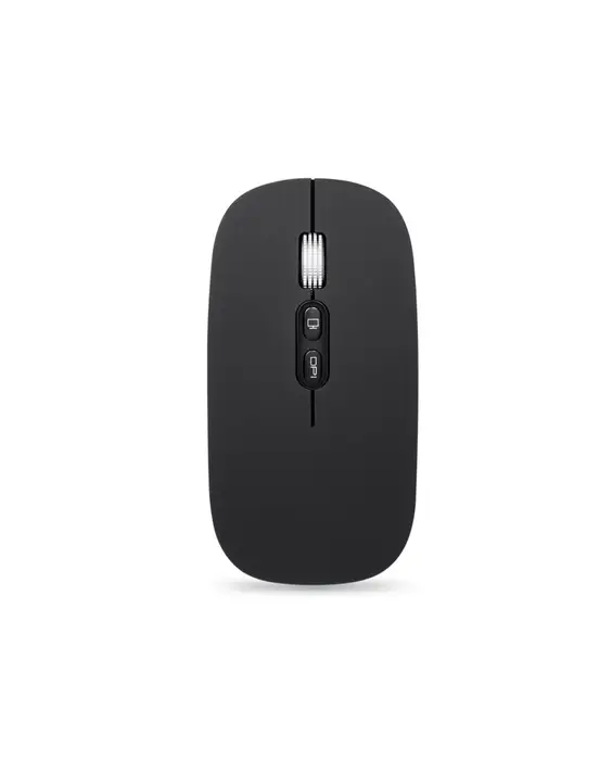 A black Wireless Mouse dual-mode on a white background.