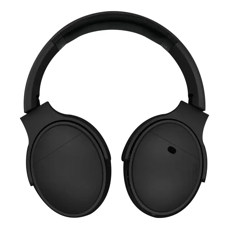 A pair of Soundbound Black Bluetooth Headphones on a white background.